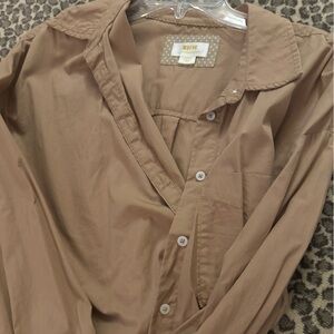 Maeve Beige Polka Dot Detail Shirt